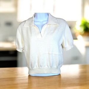 ELLE Ivory Knit Top Size L NWOT.